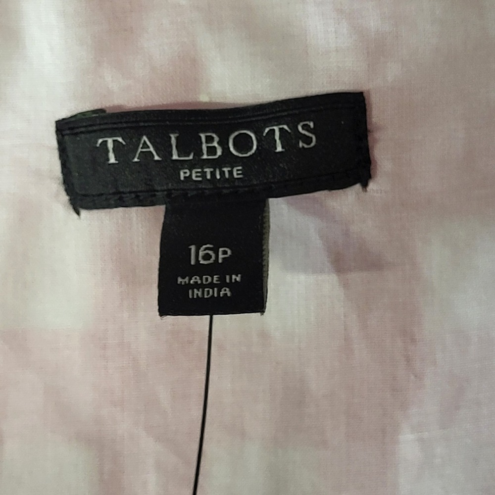 Talbots Gingham Flutter Sleeve Dress 16P Pink White Ruffle Tiered Midi NEW - Picture 4 of 13